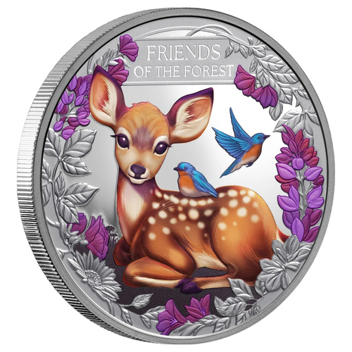 Niue 2026 $1 Friends of the Forest Fawn 1oz Silver Proof Coin