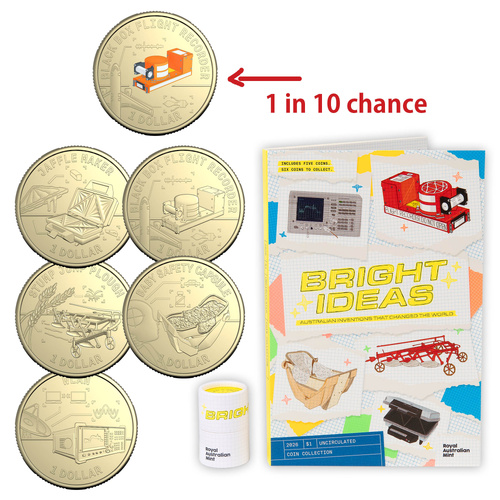 Australia 2026 Bright Ideas $1 5-Coin Tube and Collectable Folder Set