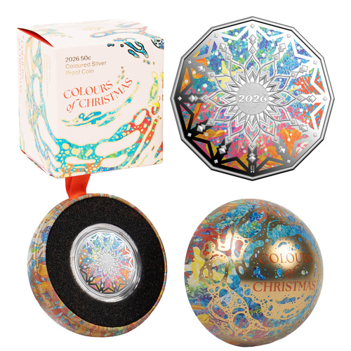 Australia 2026 Christmas Coral Reefs 50c Silver Proof Coin
