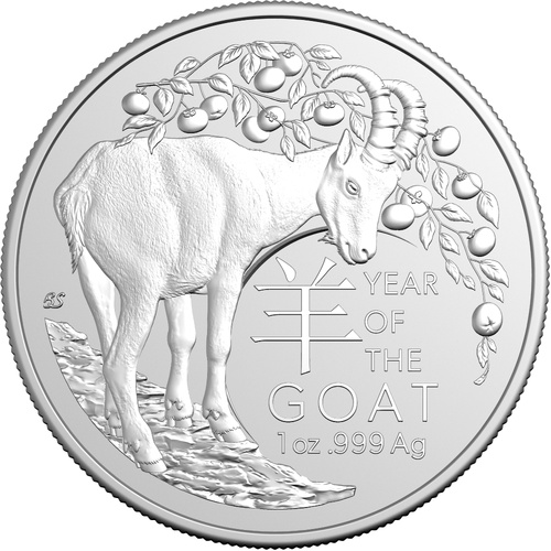 Australia 2027 $1 Lunar New Year Of The Goat 1oz  Silver Investment Coin