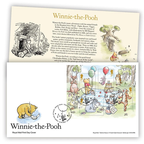 Great Britain 2026 Winnie the Pooh Mini Sheet on First Day Cover