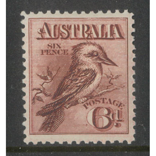 Australia 1914 6d Engraved Kookaburra Stamp SG19 Mint Unhinged