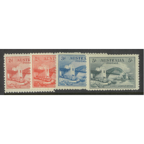 Australia 1932 Harbour Bridge Set/4 Stamps SG141/44 Mint Unhinged