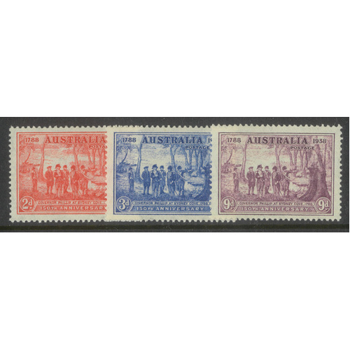 Australia 1937 New South Wales Anniversary Set/3 Stamps SG193/95 MUH