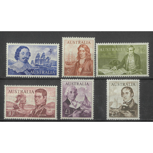 Australia 1963-64 Navigators Set/6 Stamps to £2 SG355/60 Mint Unhinged