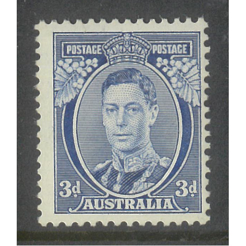 Australia 1937 KGVI 3d Blue Single Stamp Die I SG168 Mint Unhinged