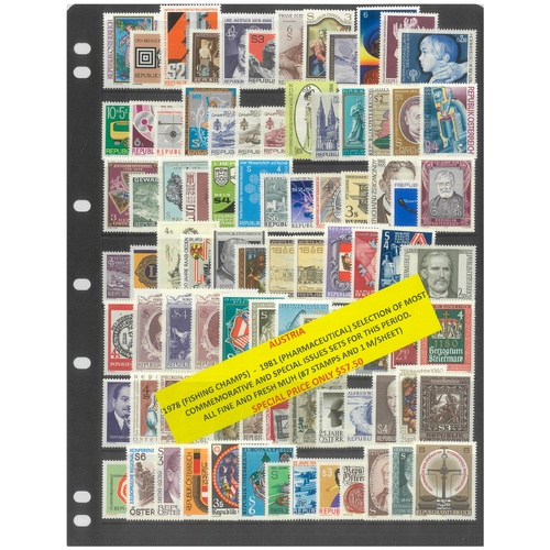 Austria 1978-81 Commemorative Sets 87 Stamps & 1 Mini Sheet MUH #483