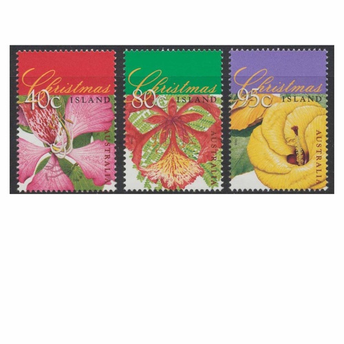 Christmas Island Stamps 1998 Christmas Flowering Trees Set of 3