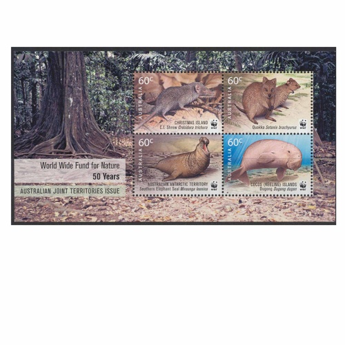 Christmas Island Stamps 2011 50th Anniversary of Worldwide Fund for Nature Mini Sheet