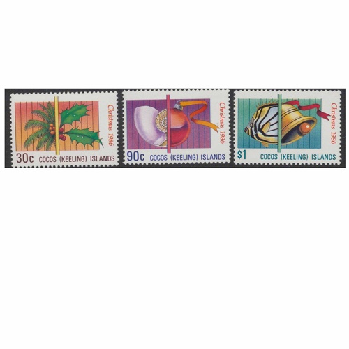 Cocos (Keeling) Islands Stamps 1986 Christmas Set of 3
