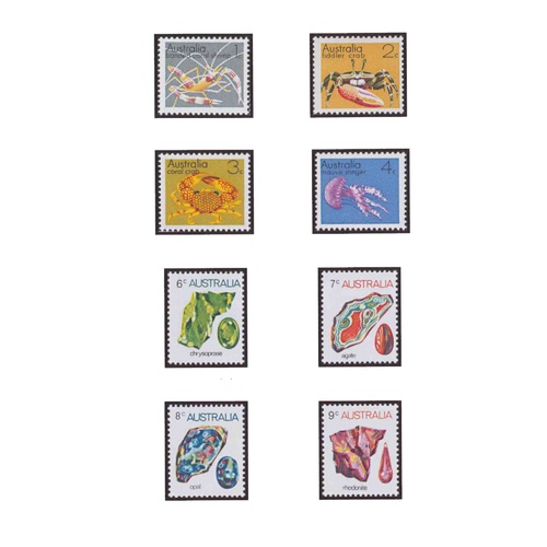Australia 1973 (64) Marine & Gemstone Definitive Issue Set of 9 MUH SG 545/52a