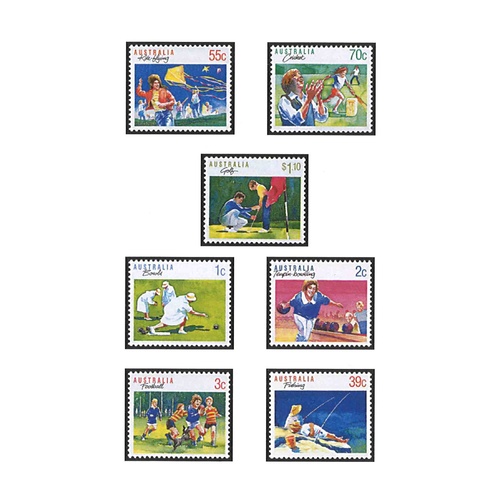 Australia 1989 (252) Sports Series I Definitive Set of 7 MUH SG 1169/71, 1179, 1184, 1187, 1193