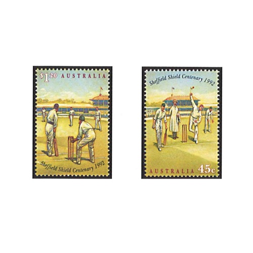 Australia 1992 (312) Centenary of the Sheffield Shield Cricket SG 1381/82