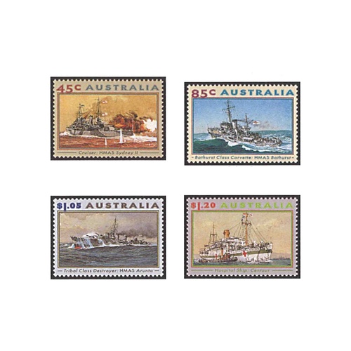 Australia 1993 (317) Naval & Maritime War Vessels Set of 4 SG 1397/400