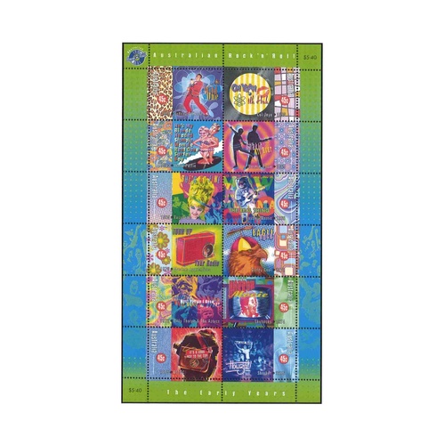 Australia 1998 (409) Australian Rock & Roll Sheet of 12 MUH SG 1770/81