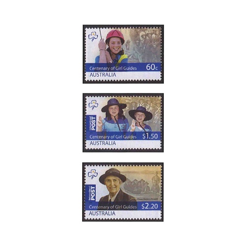 Australia 2010 (724) Cetenary of Girl Guides Set of 3 MUH SG 3474/76