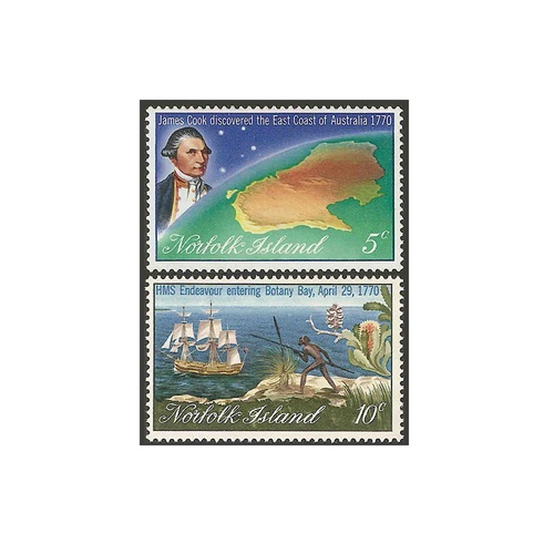 1970 (SG118/9) Norfolk Island Captain Cook Set of 2 MUH