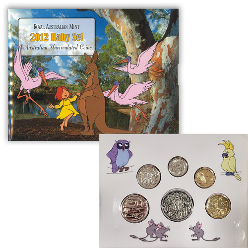 Australia 2012 Dot and the Kangaroo 6-Coin Baby UNC Year Set W/ Ethel Pdeley $1 Coin