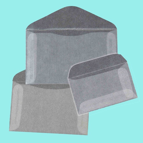 GLASSINE ENVELOPES SIZE NO. 5 ACID FREE 88.9 x 152.4 mm PACK OF 100 (Top Opening)