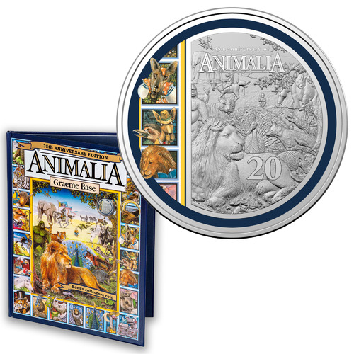 Australia 2021 Animalia 35th Anniv 20c Coloured UNC Coin in Special Edition Book