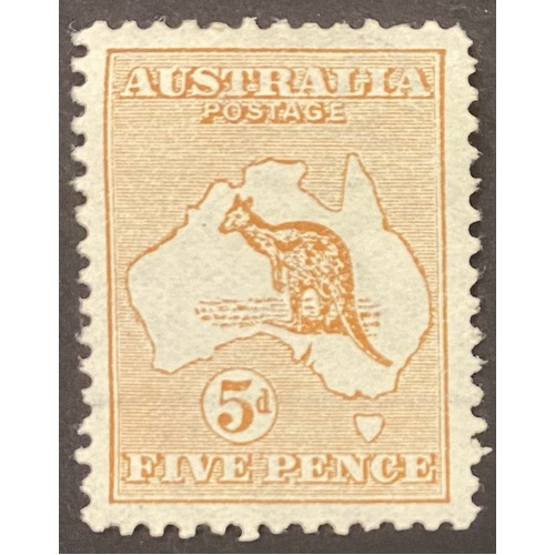 Australia 1913 ROO 1st wmk 5d, (SG 8) MUH