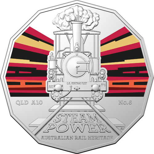 Australia 2022 Steam Trains - QLD Rail  50c Uncirculated Coin