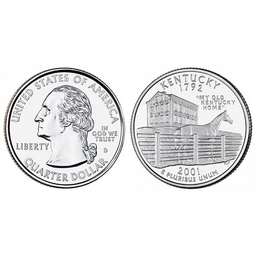 USA 2001 Kentucky  State Quarter UNC