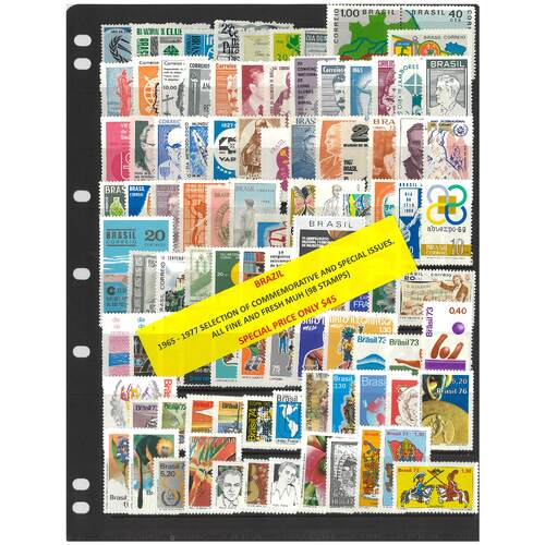 Brazil 1965-77 Selection of Commemorative/Special Issues 98 Stamps MUH #409