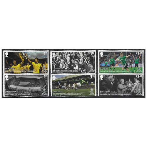 Great Britain 2022 The FA Cup Stamp Set of 6 in Se-tenant Pairs MUH