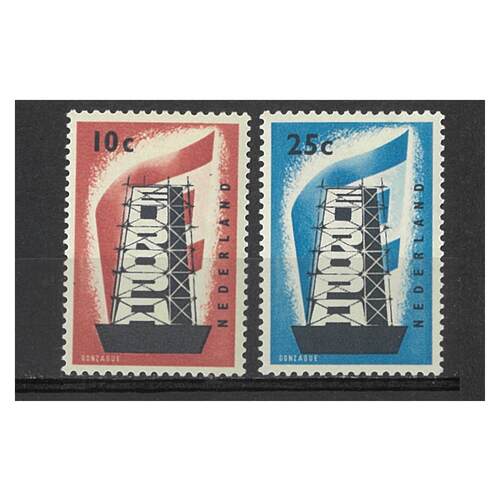 Netherlands: 1956 Europa Set 2 Stamps Scott 368/69 MLH #EU155