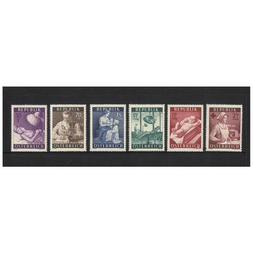 Austria: 1954 Social Welfare Set of 6 Stamps Michel 999/1004 MUH #EU168
