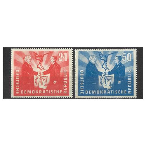 Germany-East: 1951 Polish Visit Set of 2 Stamps Michel 284/85 MUH #EU177
