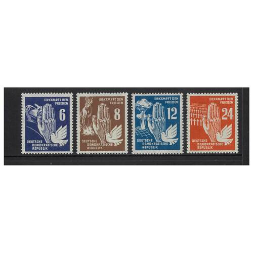 Germany-East: 1950 Peace Set of 4 Stamps Michel 276/79 MUH #EU205