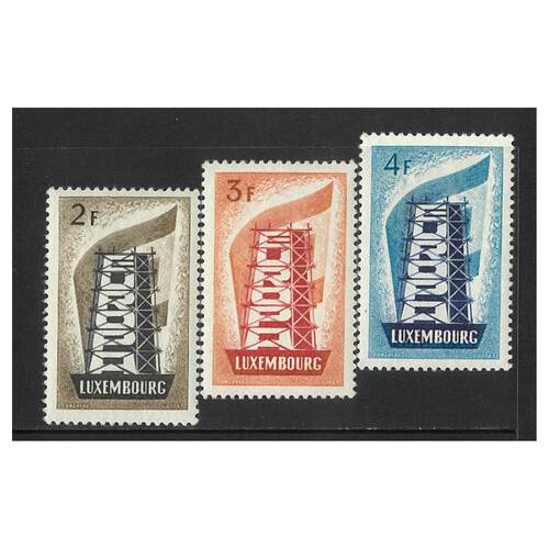 Luxembourg: 1956 Europa Set of 3 Stamps Scott 318/20 MLH #EU189