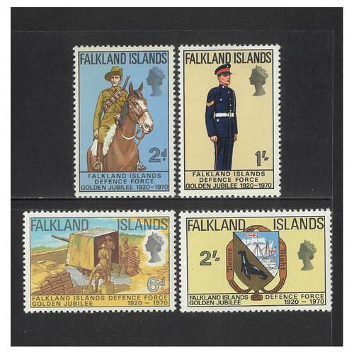 Falkland Islands: 1970 Defence Force Jubilee Set/4 Stamps SG 254/57 MUH #BR314