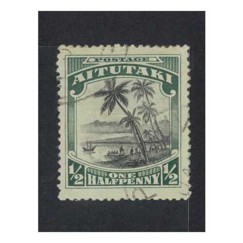 Aitutaki: 1920 1½d View No WMK Single Stamp SG 24 FU #BR315