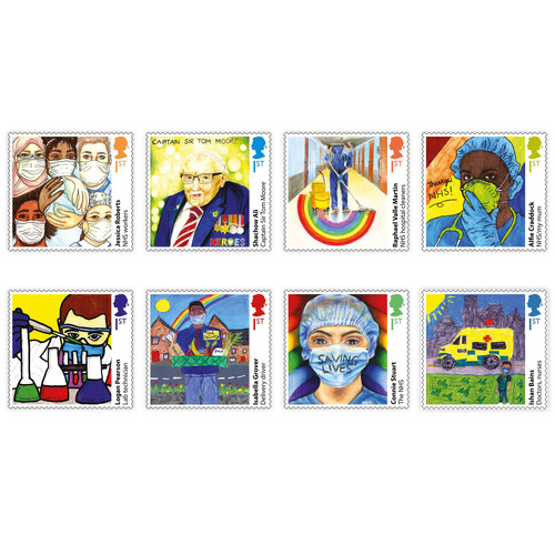 Great Britain 2022 Heroes of the Covid Pandemic Set of 8 Stamps MUH