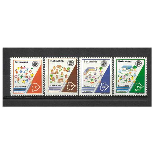 Botswana: 1991 Census Set/4 Stamps SG 494/97 MUH #BR328