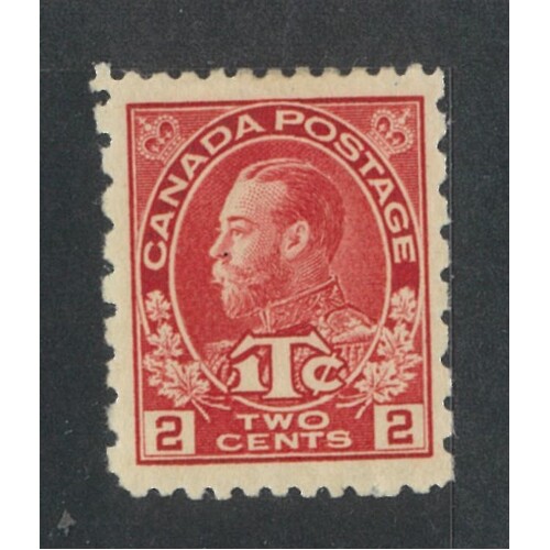 Canada: 1916 KGV 2c + 1c DIE I p12 x 8 Single Stamp SG 235 MLH #BR332