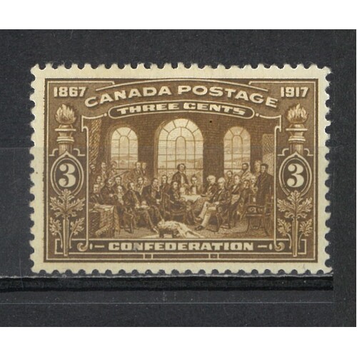 Canada: 1917 50th Anniversary 3c Bistre-Brown Single Stamp SG 244 MLH #BR332