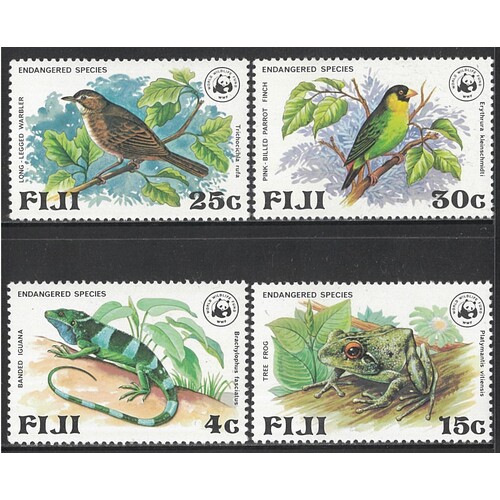 Fiji: 1979 WWF Endangered Wildlife Set/4 Stamps SG 564/67 (Scott 397/400) MUH #BR349