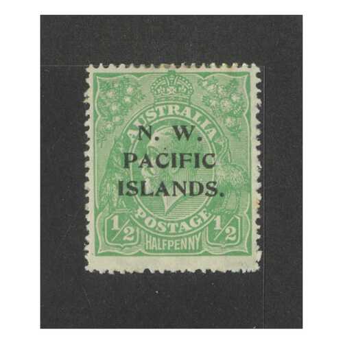 New Guinea-N.W.P.I: 1919 Large MULT ½d Green With "WMK Inverted" Single Stamp SG 119w MH #BR381