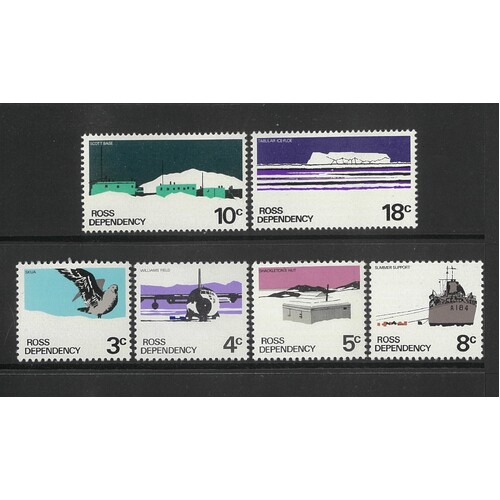 Ross Dependency: 1972 Pictorial Set/6 Stamps Ordinary Paper SG 9/14 MUH #BR385