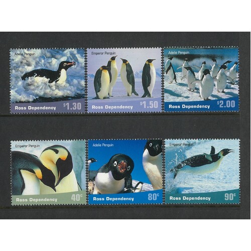 Ross Dependency: 2001 Penguins Set/6 Stamps SG 72/77 MUH #BR385