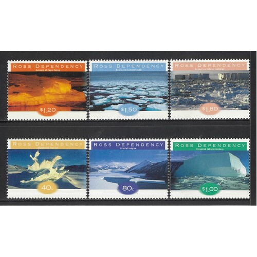 Ross Dependency: 1998 Ice Formations Set/6 Stamps SG 54/59 MUH #BR385