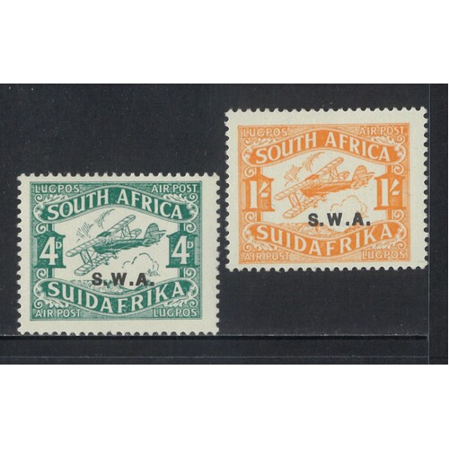 South West Africa: 1930 Airs Small OPT ON Later Printing SG 70b/71b MLH(2) #BR396