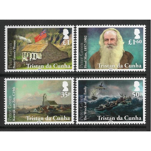 Tristan Da Cunha: 2016 Peter Green Paintings Set/4 Stamps SG 1176/79 MUH #BR400