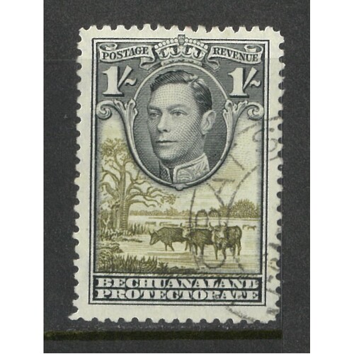 Bechuanaland: 1938 KGVI 1/- Single Stamp SG 125 FU #BR402