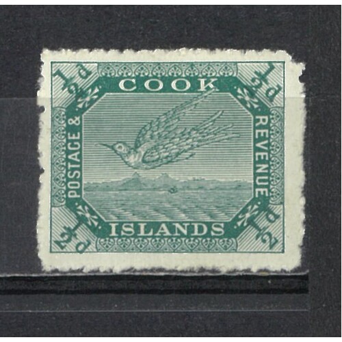 Cook Islands: 1913-1919 ½d Torea WMK Sideway Single Stamp SG 39 MLH #BR416