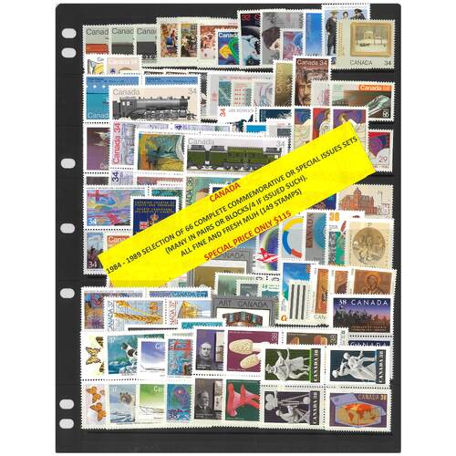 Canada 1984-89 Selection of 66 Complete Commemorative Sets 149 Stamps MUH #486